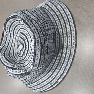 Giorgio Armani Monochrome Logo Bucket Hat